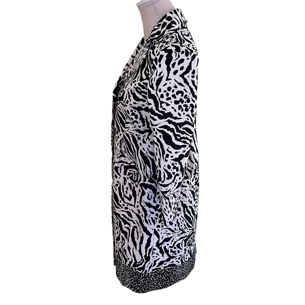 Andre Oliver Vintage Black And White Animal Print Coat 4 - Picture 7 of 11